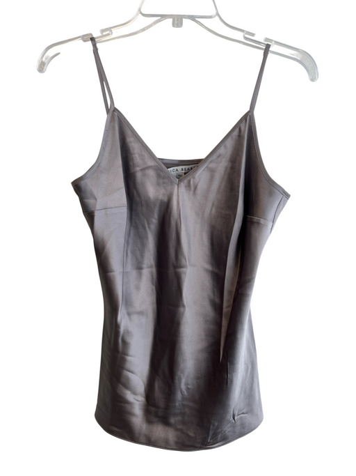 Veronica Beard Size 6 Gray Silk Satin Adjustable spaghetti straps Tank Top Top Gray / 6
