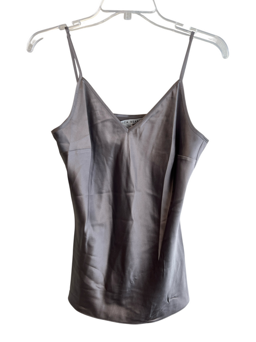 Veronica Beard Size 6 Gray Silk Satin Adjustable spaghetti straps Tank Top Top Gray / 6