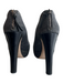 Miu Miu Shoe Size 37 Gray Leather & Fabric Denim Open Toe Platform Shoes Gray / 37