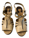 Chloe Shoe Size 38 Brown Leather Open Toe & Heel Wedge Strappy Shoes Brown / 38