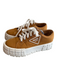 Prada Shoe Size Est 39 Brown Nylon Lace Up Round Toe Platform Sneaker Shoes Brown / Est 39