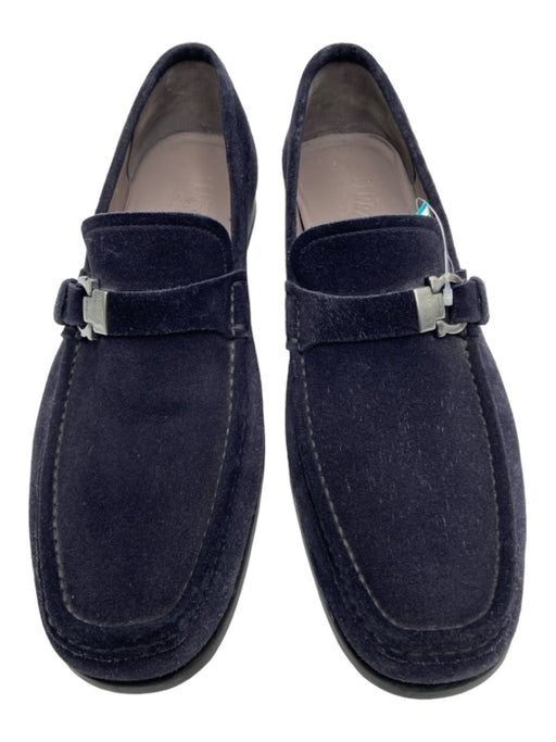 Salvatore Ferragamo Shoe Size 9E Navy Suede loafer Men's Shoes 9E