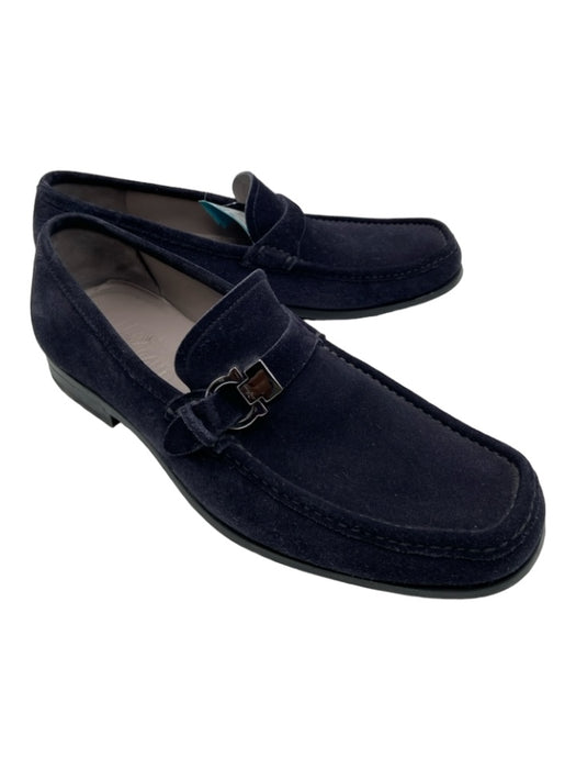 Salvatore Ferragamo Shoe Size 9E Navy Suede loafer Men's Shoes 9E