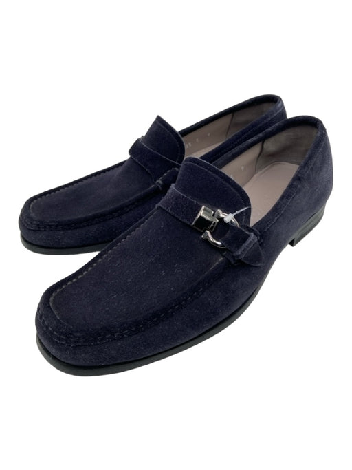 Salvatore Ferragamo Shoe Size 9E Navy Suede loafer Men's Shoes 9E