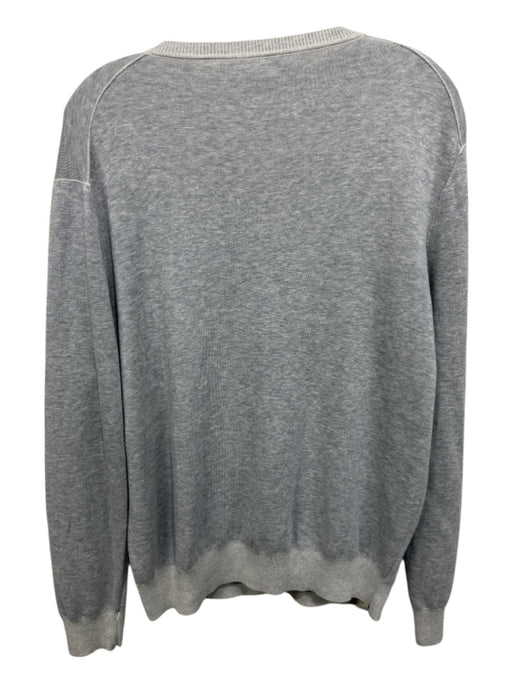 H953 Size Est S Light Gray Crew Neck Front Pocket Long Sleeve Sweater Light Gray / Est S