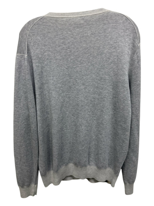 H953 Size Est S Light Gray Crew Neck Front Pocket Long Sleeve Sweater Light Gray / Est S