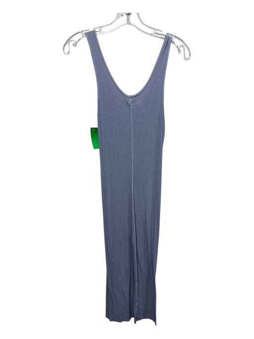 Enya Costa Size M Slate Gray Viscose Blend Sleeveless Ribbed Midi Dress Slate Gray / M