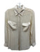 Equipment Size XS Cream White Collar Sheer Long Sleeve Button up Top Cream White / XS