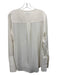 Equipment Size XS White Silk Mock Collar Half Button Long Sleeve Top White / XS
