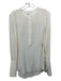 Equipment Size XS White Silk Mock Collar Half Button Long Sleeve Top White / XS