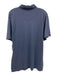 Sharp Lad Size L Blue Cotton Blend Solid Polo Men's Short Sleeve Blue / L