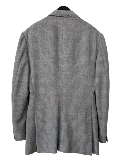 Edgar Pomeroy Gray Wool Solid 2 Button Men's Suit Est 42