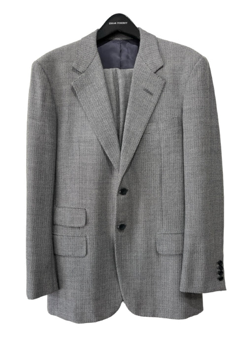 Edgar Pomeroy Gray Wool Solid 2 Button Men's Suit Est 42