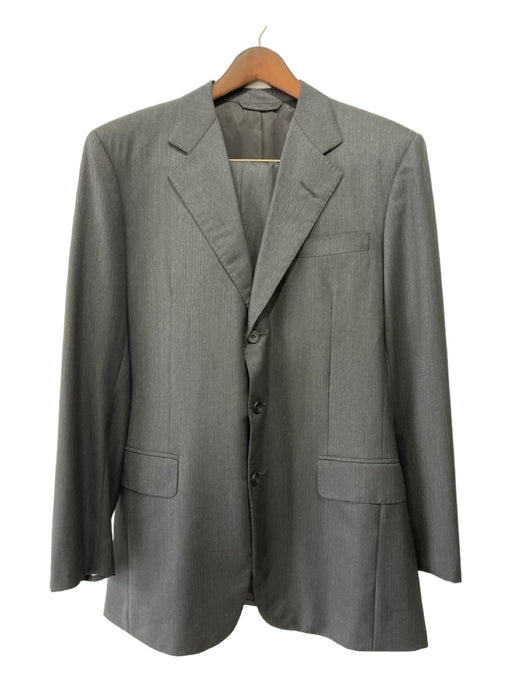 Edgar Pomeroy Gray Wool Solid 3 button Men's Suit Est 42