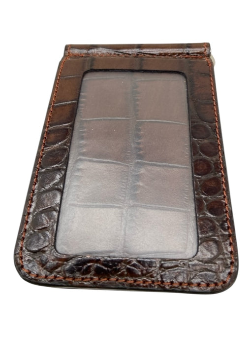 Martin Dingman Like New Brown Leather Embossed Men's Wallet