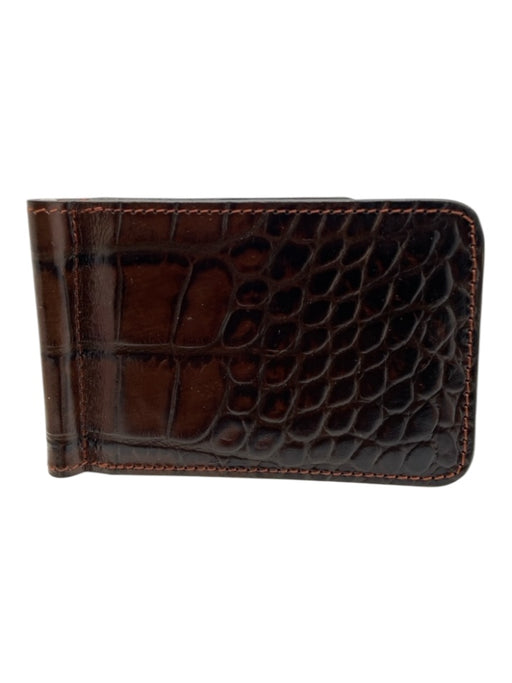 Martin Dingman Like New Brown Leather Embossed Men's Wallet