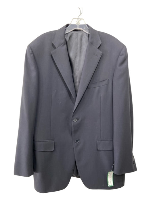 Canali Navy Wool Solid Men's Blazer 52L