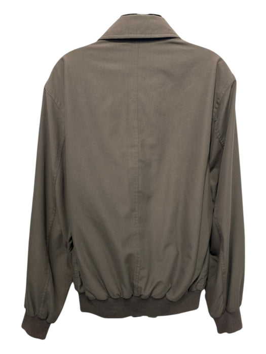 Facconable Size M Brown Synthetic Solid Windbreaker Zip Up Men's Jacket Brown / M