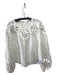 Jonathan Simkhai Size XS White Linen Blend Cut Out Floral Top White / XS