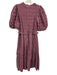 Sea New York Size 4 Light Purple Cotton Short Puff Sleeve Shirred Tiered Dress Light Purple / 4