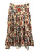 Cara Cara Size 6 Cream, Red, Blue Cotton Blend Ruffle Floral Tiered Maxi Skirt Cream, Red, Blue / 6