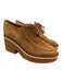 Clergerie Shoe Size 39.5 Tan Brown Suede leather Almond Toe Lace Up Loafers Tan Brown / 39.5
