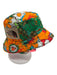 North Face Gucci Orange, Green, Blue Polymide Tassel Floral Monogram Bucket Hat Orange, Green, Blue / S