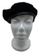 Gucci Black Cotton Leather trim Monogram Bow Detail Beret Hat Black / M