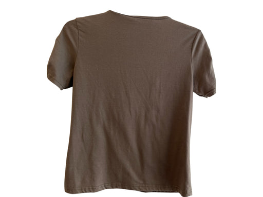 Alice + Olivia Size Est M/L Army Green No Fabric Tag Round Neck Short Sleeve Top Army Green / Est M/L