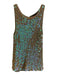 JS Collections Size M Olive Green Rayon Sequin Iridescent Scoop Neck Top Olive Green / M