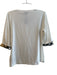 Burberry Size XL White & Multi Cotton Round Neck Half Sleeve Plaid Cuff Top White & Multi / XL