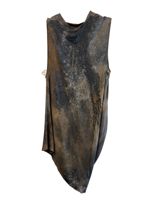 Helmut Lang Size Medium Gray & Brown Viscose Blend Sleeveless Draped neck Dress Gray & Brown / Medium
