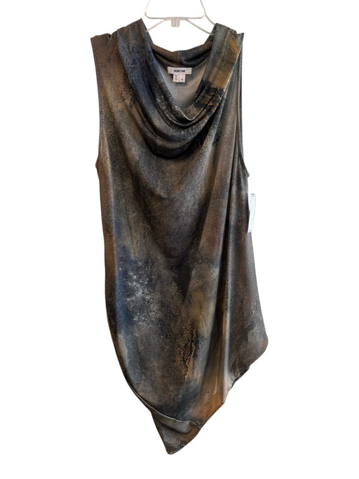 Helmut Lang Size Medium Gray & Brown Viscose Blend Sleeveless Draped neck Dress Gray & Brown / Medium