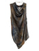 Helmut Lang Size Medium Gray & Brown Viscose Blend Sleeveless Draped neck Dress Gray & Brown / Medium