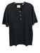 Billy Reid Size L Dark Gray Cotton Solid T shirt Henley Men's Short Sleeve Dark Gray / L