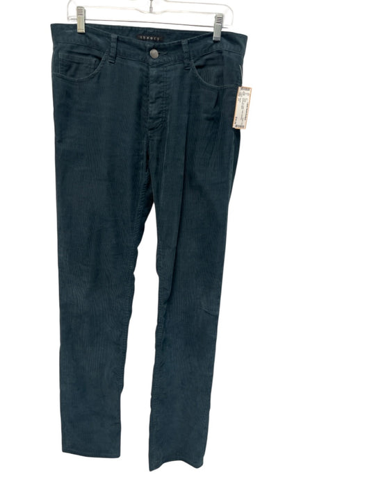 Theory Size 31 Green Cotton Solid Corduroy Men's Pants Green / 31