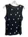 Chasor Size S Black & White Linen Blend Sleeveless Skulls Tank Top Black & White / S