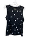 Chasor Size S Black & White Linen Blend Sleeveless Skulls Tank Top Black & White / S