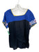 Roberta Roller Rabbit Size M Royal Blue & Black Cotton Short Sleeve Tunic Top Royal Blue & Black / M