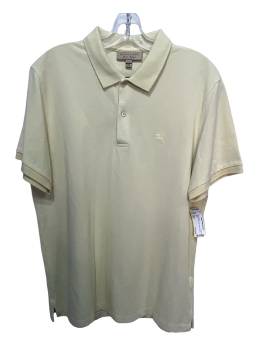 Burberry Size XXL Mustard Cotton Solid Polo Men's Short Sleeve XXL