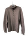 Zegna Size Est M Brown Wool Blend Solid Quarter Button Men's Sweater Est M