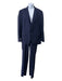 Paolini Made in Italy Navy Wool Striped 2 Button Men's Suit 52