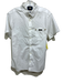 Roberto Cavalli Size L White Cotton Blend Solid Button Up Men's Short Sleeve White / L