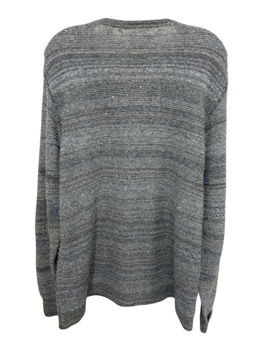 Billy Reid Size XL Gray & White Wool Blend Men's Sweater Gray & White / XL