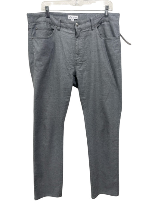 Peter Millar Size 35 Gray Cotton Solid Zip Fly Men's Pants Gray / 35
