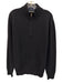 Ledbury Size L Navy Blue Wool Blend Solid Quarter Zip Men's Sweater Navy Blue / L
