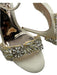 Badgley Mischka Shoe Size 7.5 Cream & Clear Synthetic Crystal Open Toe Sandals Cream & Clear / 7.5