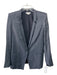 Helmut Lang Size 0 Dark Gray Linen & Cupro 1 Button Shoulder Pads Blazer Jacket Dark Gray / 0