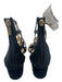 Jimmy Choo Shoe Size 37.5 Black Leather Block Heel Back Zip Cutout Sandals Black / 37.5