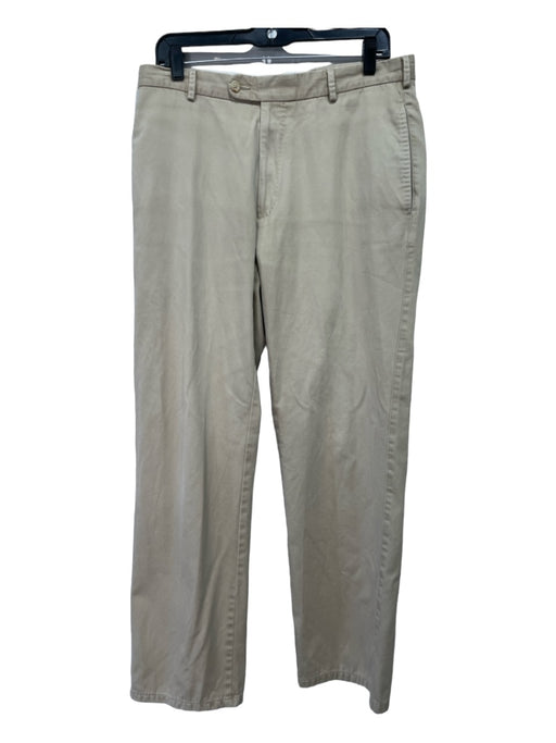 Peter Millar Size 32 Beige Cotton Blend Solid Khakis Men's Pants 32